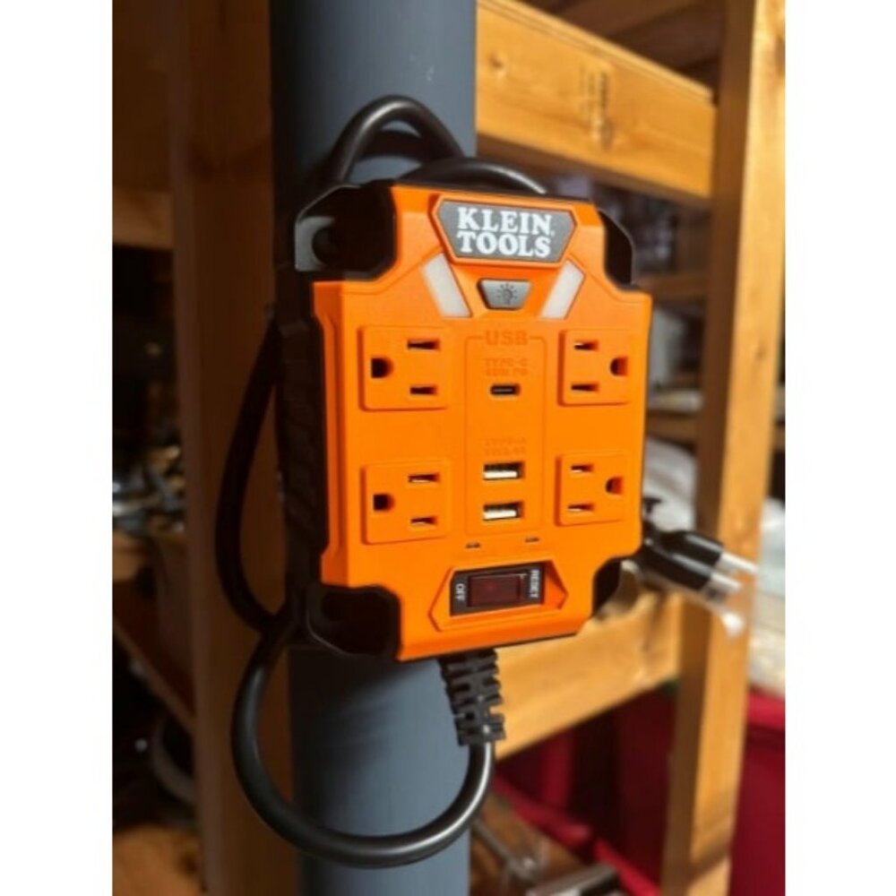 Magnetic Power Strip with Surge Protector, Extension Cord, 4 Outlets